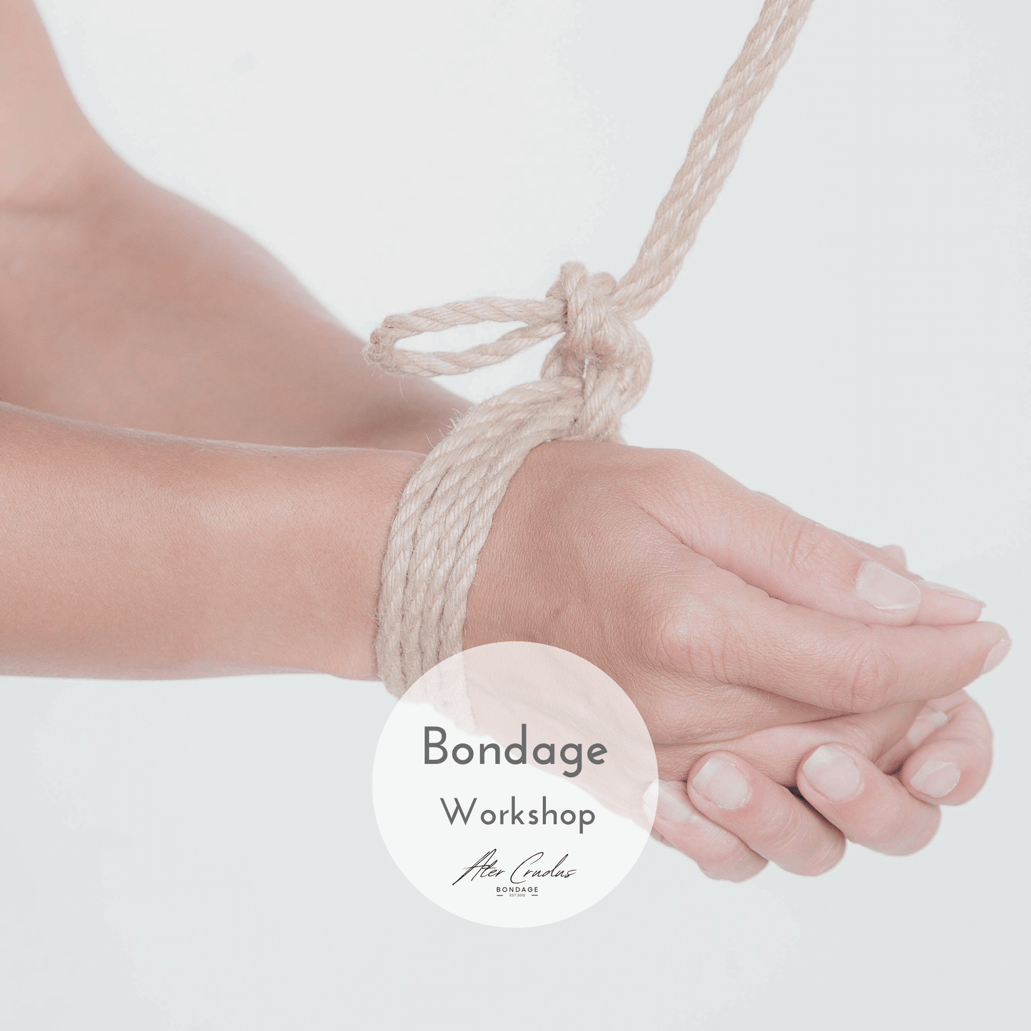 Bondage Workshop für Paare Fesseln lernen im Kurs mit Ater Crudus Bondage Knoten Hände