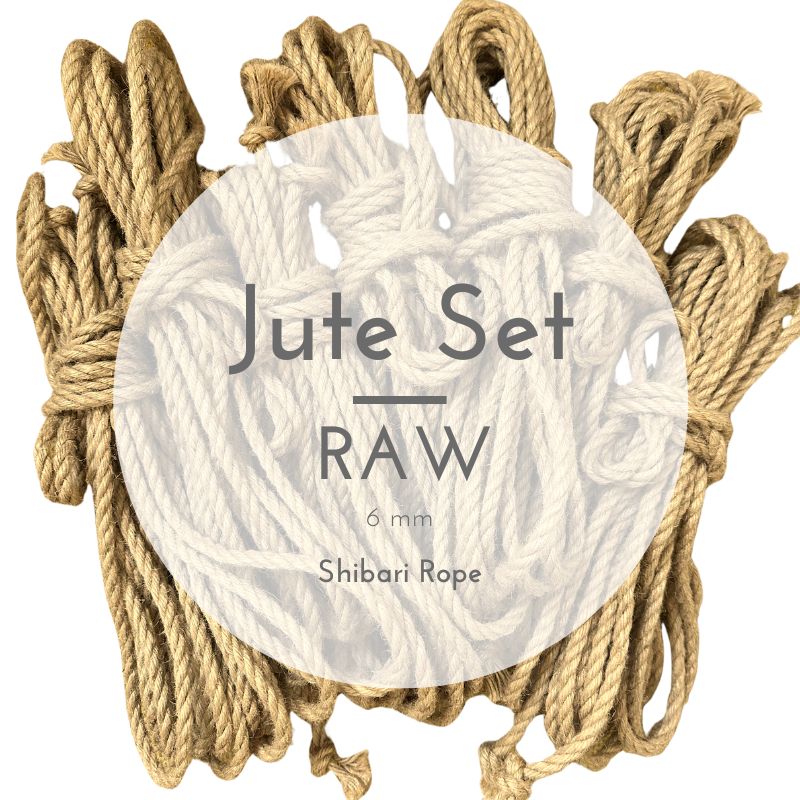 Shibari Bondage Seile Jute RAW | Bondage-Set "Professional" Set 7x8m ca. 6mm Durchmesser