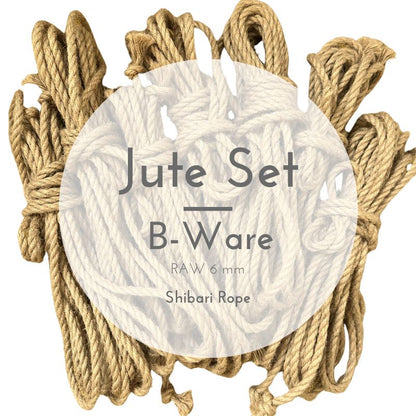 B-Ware Restposten Bondage Seile Jute | Bondage-Set "RAW" Set 7x7-8m ca. 6mm Durchmesser