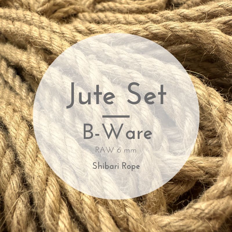 B-Ware Restposten Bondage Seile Jute | Bondage-Set "RAW" Set 7x7-8m ca. 6mm Durchmesser