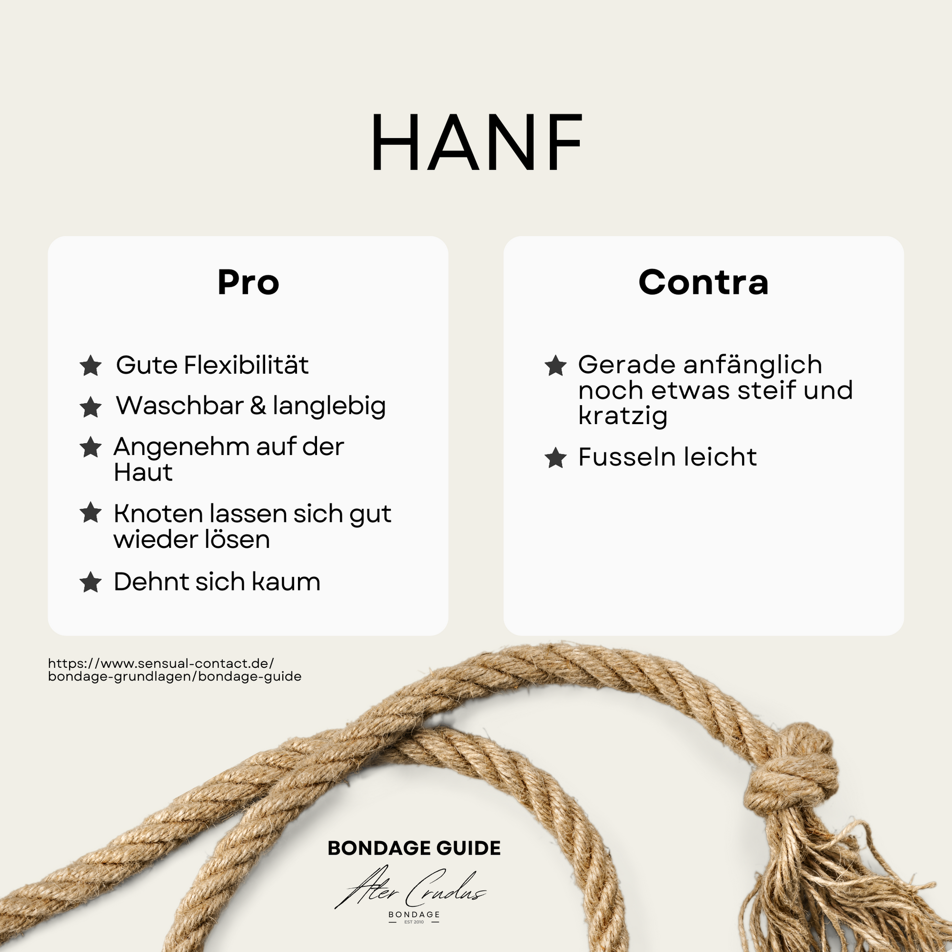 Bondage Seile Fesseln Hanf by Ater Crudus